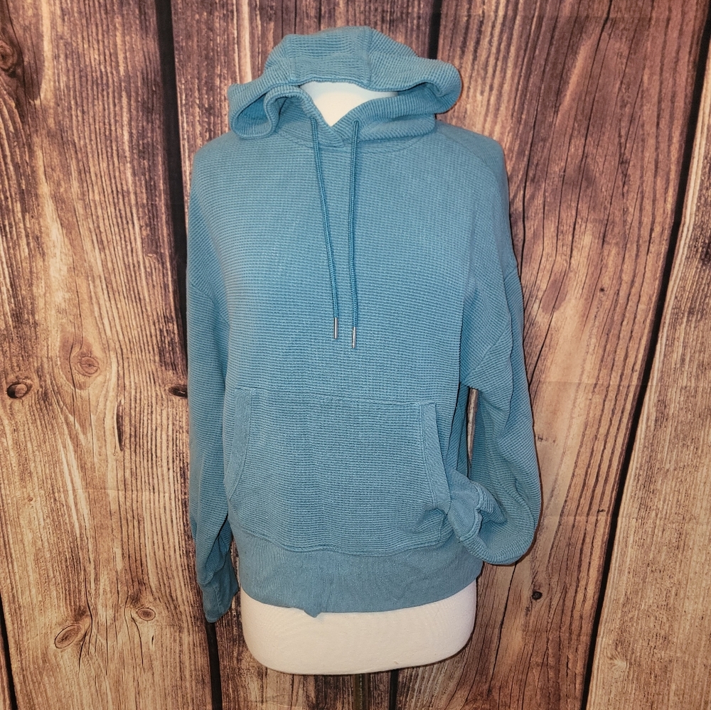 Athleta Balance Waffle Hoodie Size XS Blue